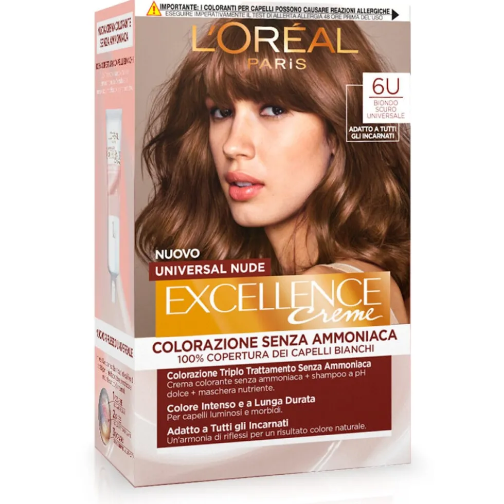 L'Oréal Paris Colorazione Permanente senza Ammoniaca Biondo Scuro N.6U