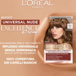 L'Oréal Paris Colorazione Permanente senza Ammoniaca Biondo Scuro N.6U