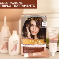 L'Oréal Paris Colorazione Permanente senza Ammoniaca Castano N.4U