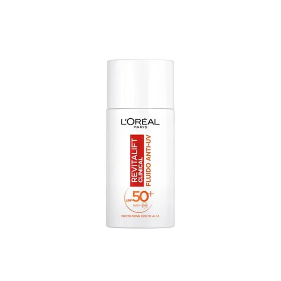 L'Oréal Revitalift Clinical Fluido Anti-UV SPF50+ con Vitamina C Antiossidante 50 ml