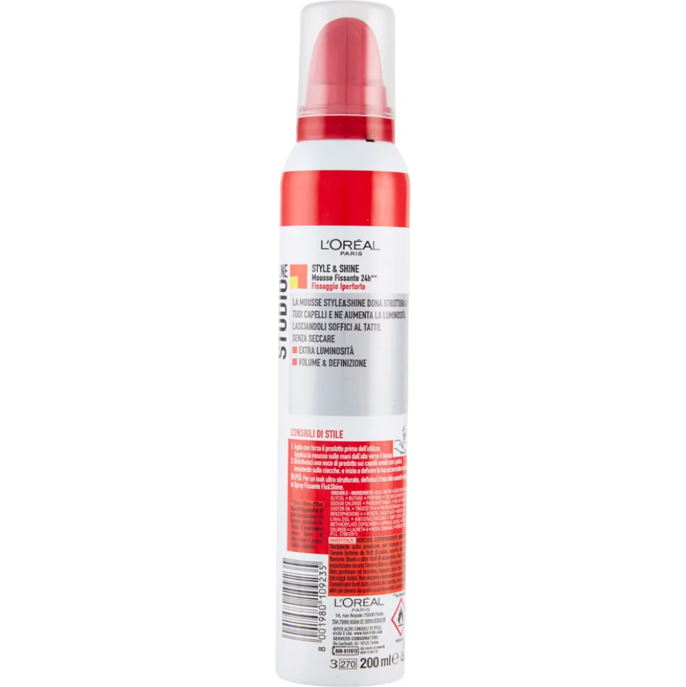 L'Oréal Studio Line Style&shine Mousse Iperforte 200 ml