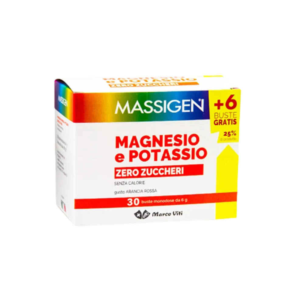 Massigen Magnesio Potassio Senza Zuccheri 30 Bustine