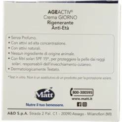 Matt Age Activ Acido Ialuronico Puro 3P Crema Giorno Rigenerante Anti-Età 50 ml