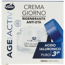 Matt Age Activ Acido Ialuronico Puro 3P Crema Giorno Rigenerante Anti-Età 50 ml