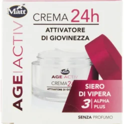 Matt Age Activ Crema 24h Attivatore di Giovinezza Siero di Vipera 3 Alpha Plus 50 ml