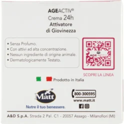 Matt Age Activ Crema 24h Attivatore di Giovinezza Siero di Vipera 3 Alpha Plus 50 ml