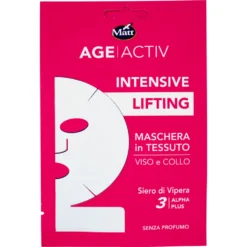 Matt Age Activ Intensive Lifting Maschera in Tessuto Viso e Collo Siero di Vipera 3 Alpha Plus 20 ml
