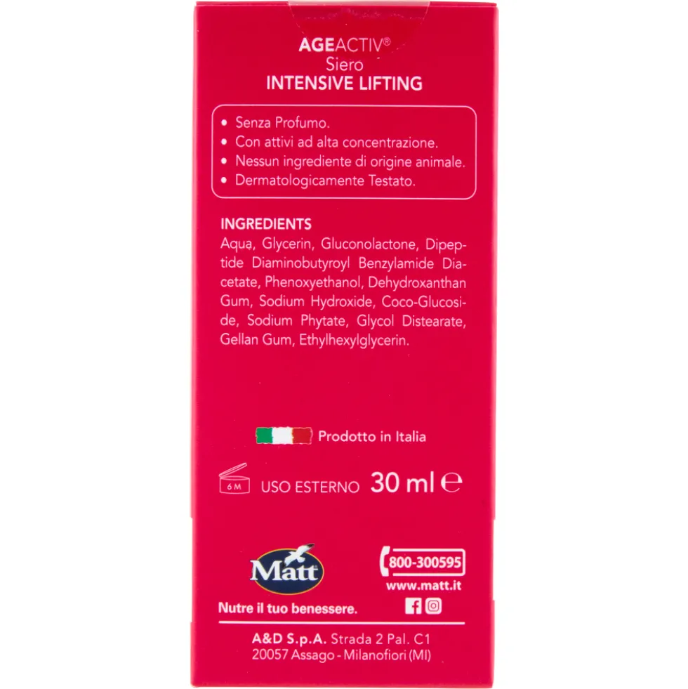 Matt Age Activ Intensive Lifting Siero di Vipera 3 Alpha Plus 30 ml