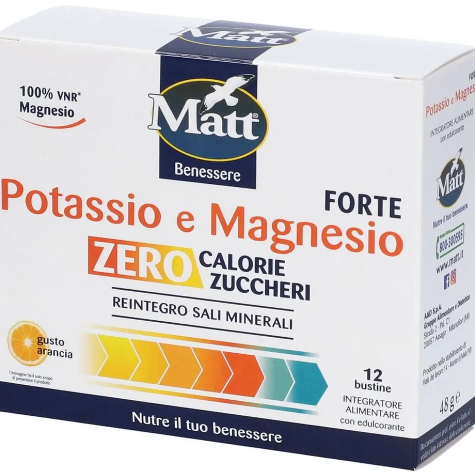 Matt Benessere Magnesio e Potassio Forte 12 Bustine