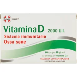 Matt Divisione Pharma Vitamina D 2000 U.I. Sistema Immunitario 60 compresse