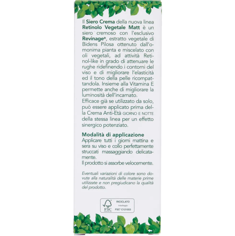 Matt Forsan Siero Crema Retinolo Vegetale Ricompattante Viso 30 ml