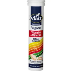 Matt Vigore Vitamine & Minerali Integratore Alimentare Multivitaminico e Multiminerale in Compresse Effervescenti 20 Compresse