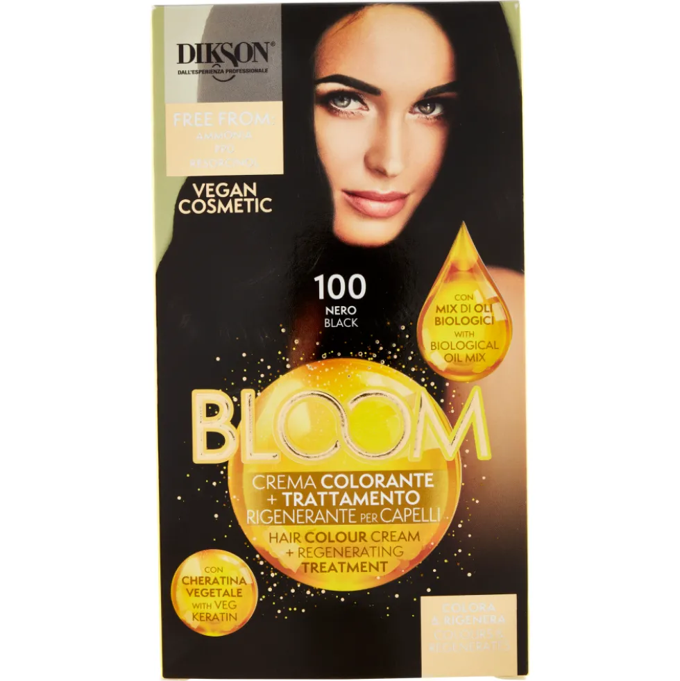 M.Dikson Bloom crema colorante per capelli 100 nero