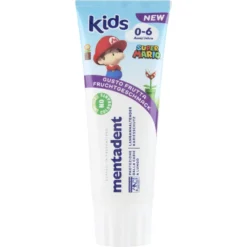Mentadent Kids 0-6 Anni Super Mario Gusto Frutta 75ml