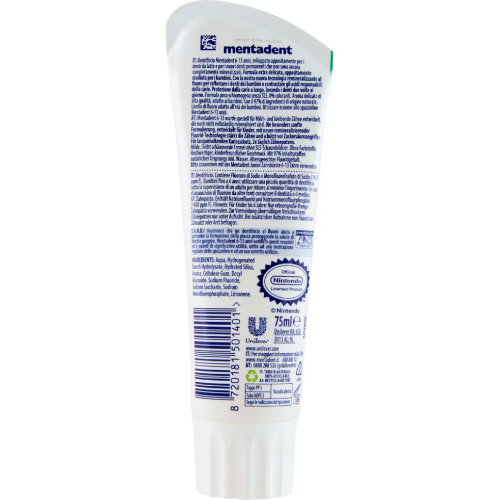 Mentadent 7+ Menta Delicata Pokémon 75 ml