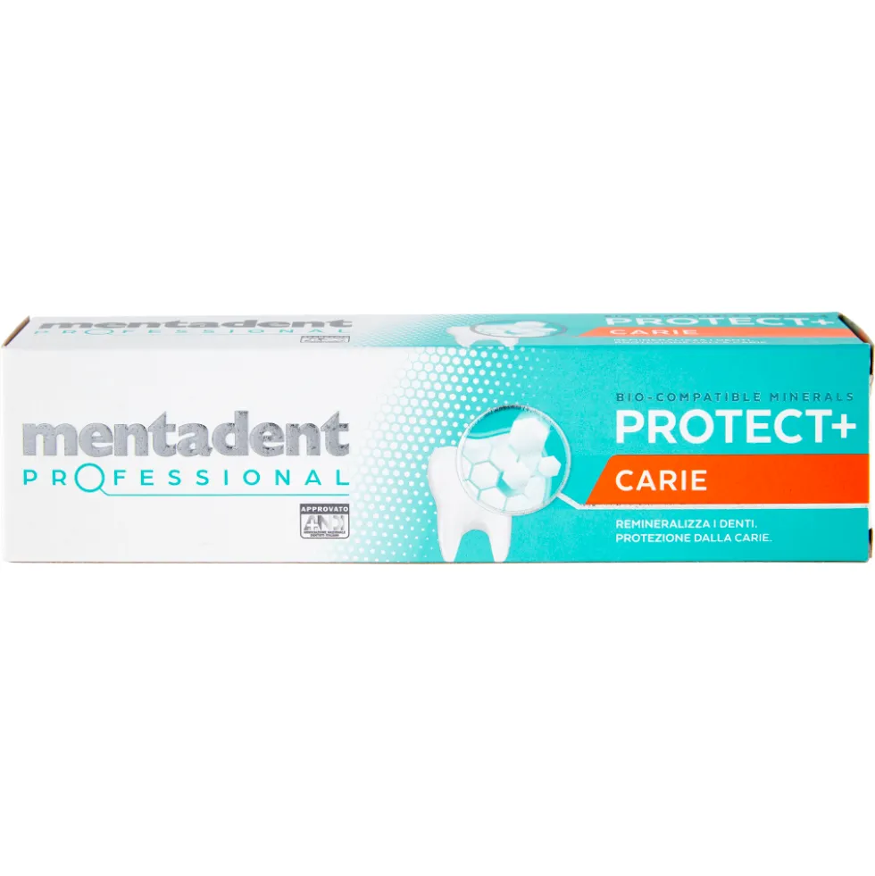 Mentadent Professional Protect+ aiuta a prolungare la vita dei denti, mantenendoli sani e forti nel tempo.