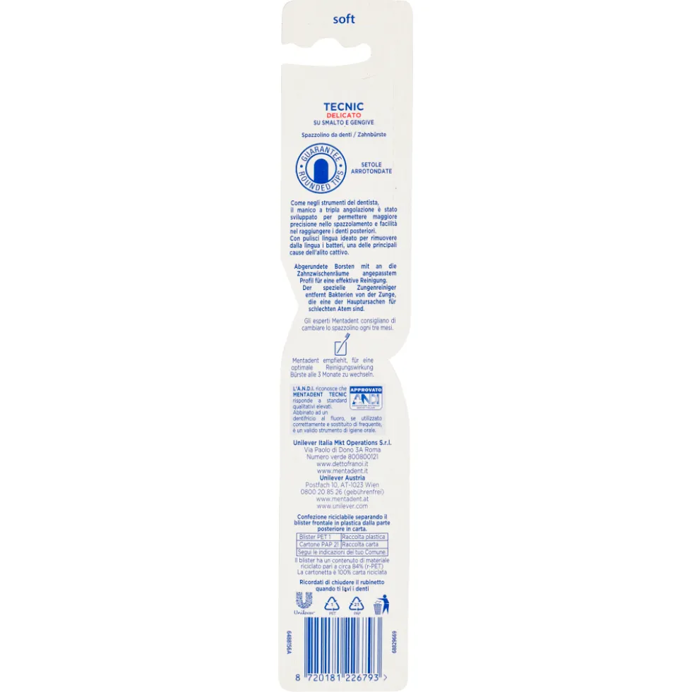 Mentadent Tecnic Delicato soft