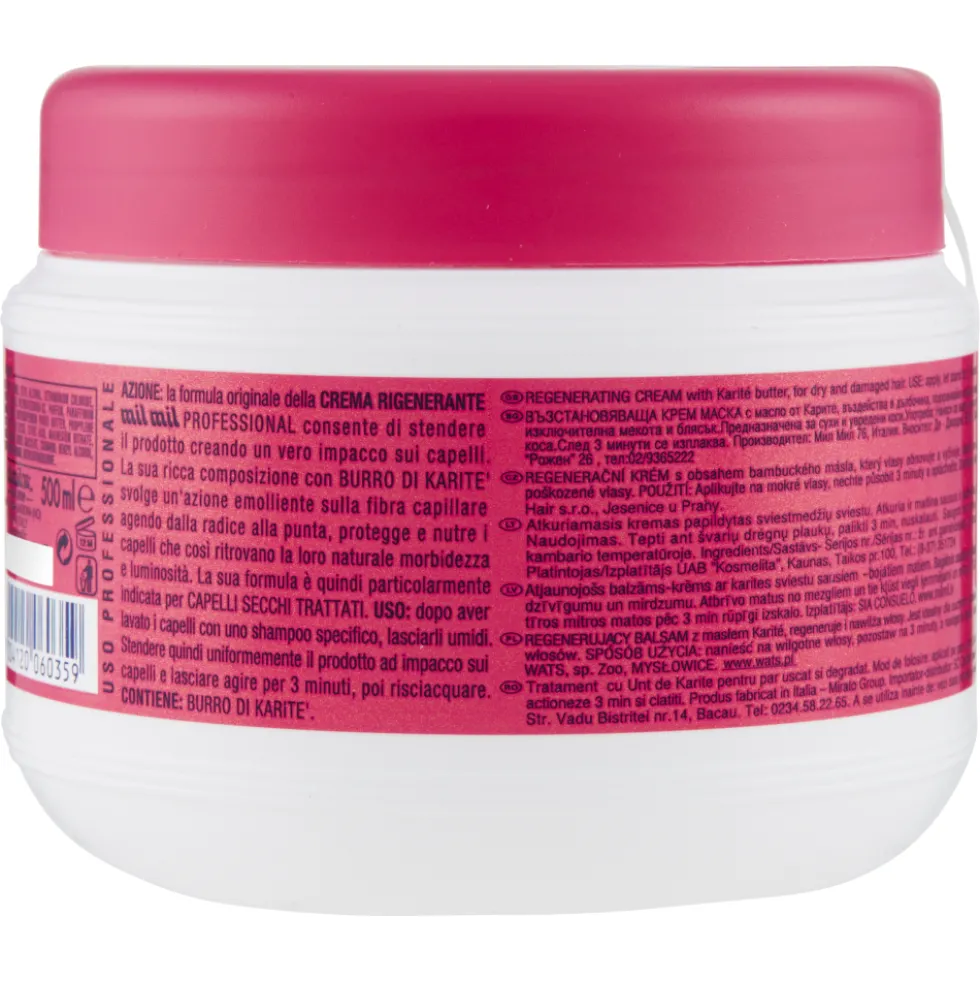 Mil Mil Crema Rigenerante Burro Karite' 500 ml