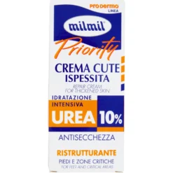 Milmil Linea Priority Crema Cute Ispessita Urea 10% Ristrutturante Piedi e Zone Critiche 75 ml