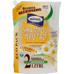 Milmil Shampoo Neutro Profumo di Camomilla & Avena Ricarica 2 Litri