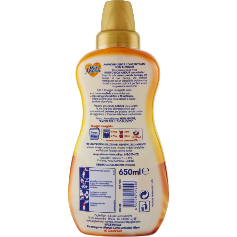 Mon Amour Ammorbidente Concentrato Profumazione Assortita 650 ml