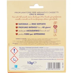 Mon Amour Oro e Argan Profumatore per Armadi e Cassetti 12 g