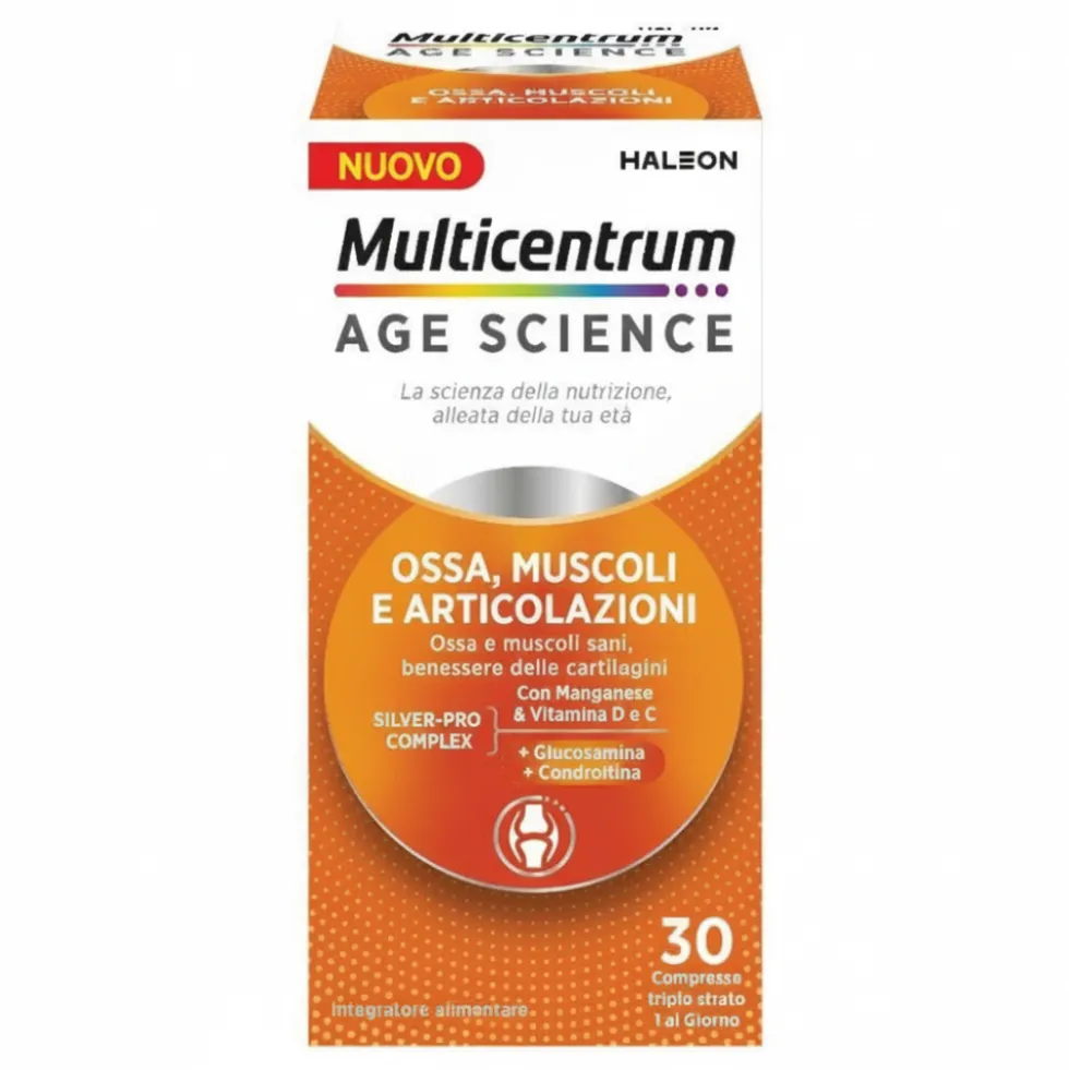 Multicentrum Age Science Ossa, Muscoli e Articolazioni Integratore alimentare 30 Compresse