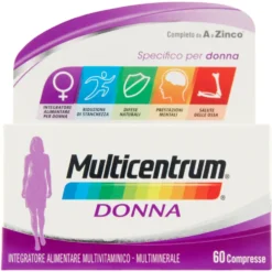 Multicentrum Donna Multivitaminico Concentrato Vitamina D 60 Compresse