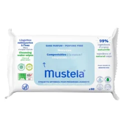 Mustela Salviette Compostabili senza Profumo 60 Pezzi