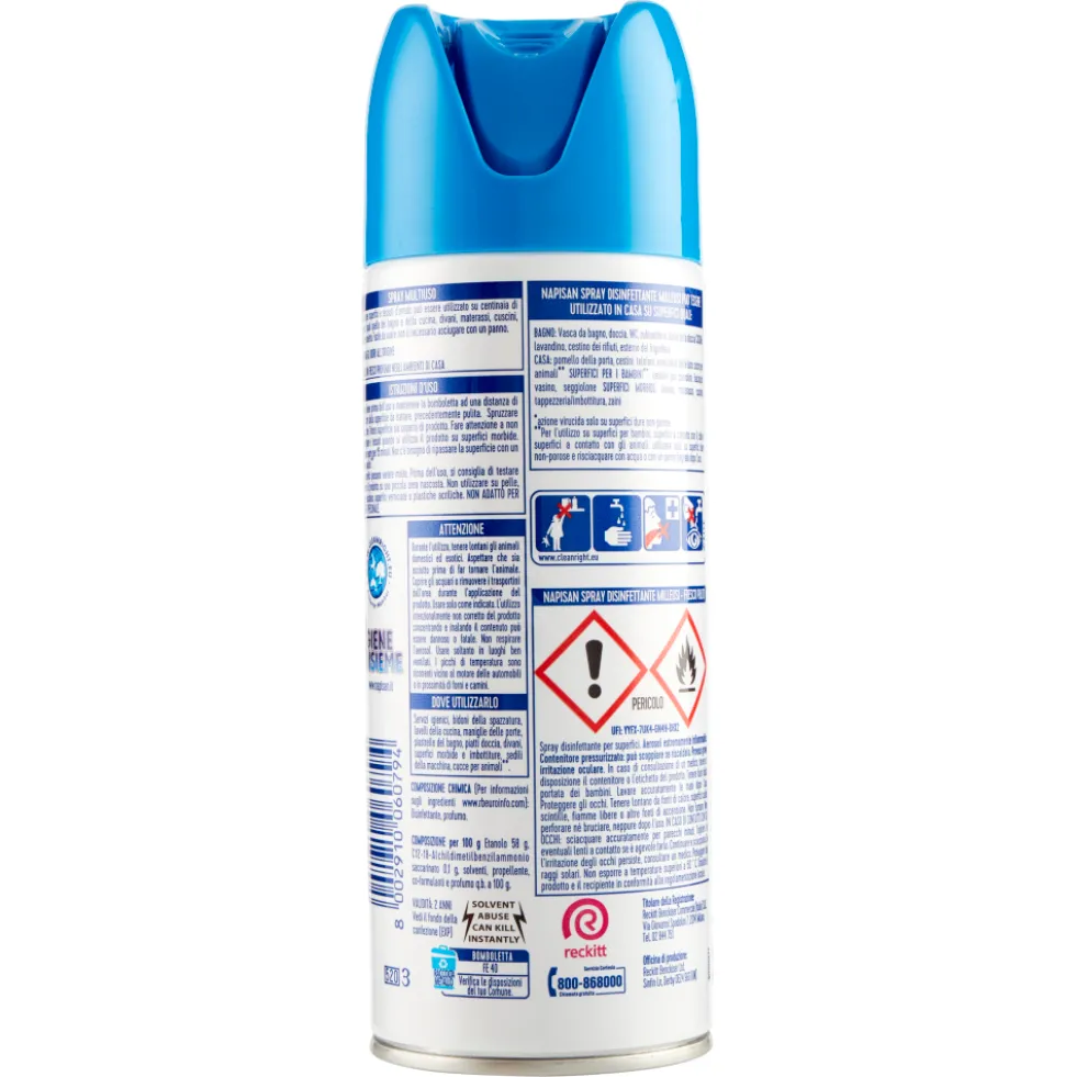 Napisan Spray Disinfettante Milleusi Fresco Pulito 400 ml