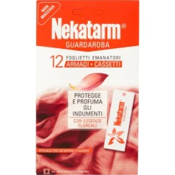 Nekatarm Guardaroba 12 Foglietti Emanatori Armadi e Cassetti con Essenze Floreali 3 g