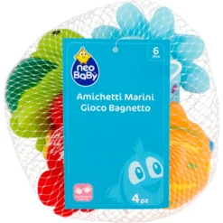 Neo Baby Amichetti Marini Gioco Bagnetto 6m+ 4 Pezzi
