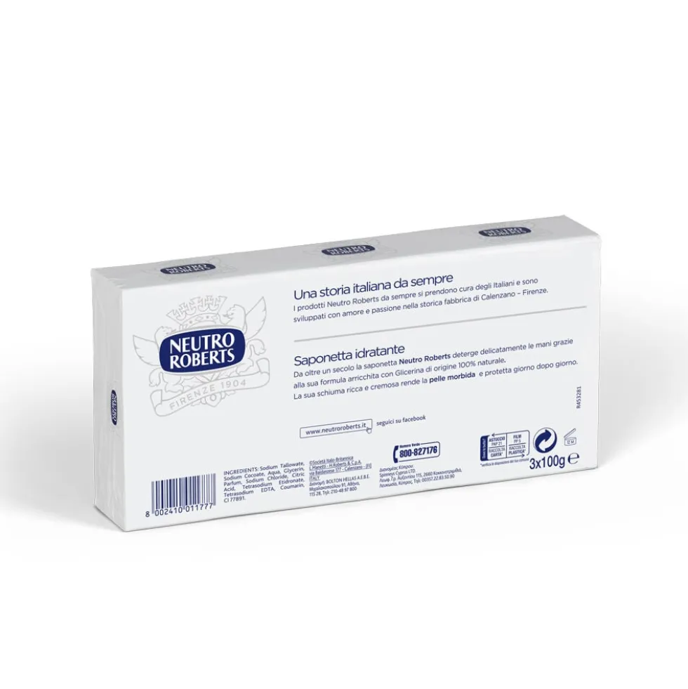 Neutro Roberts Neutro Sapone 100 gr 3 Pezzi