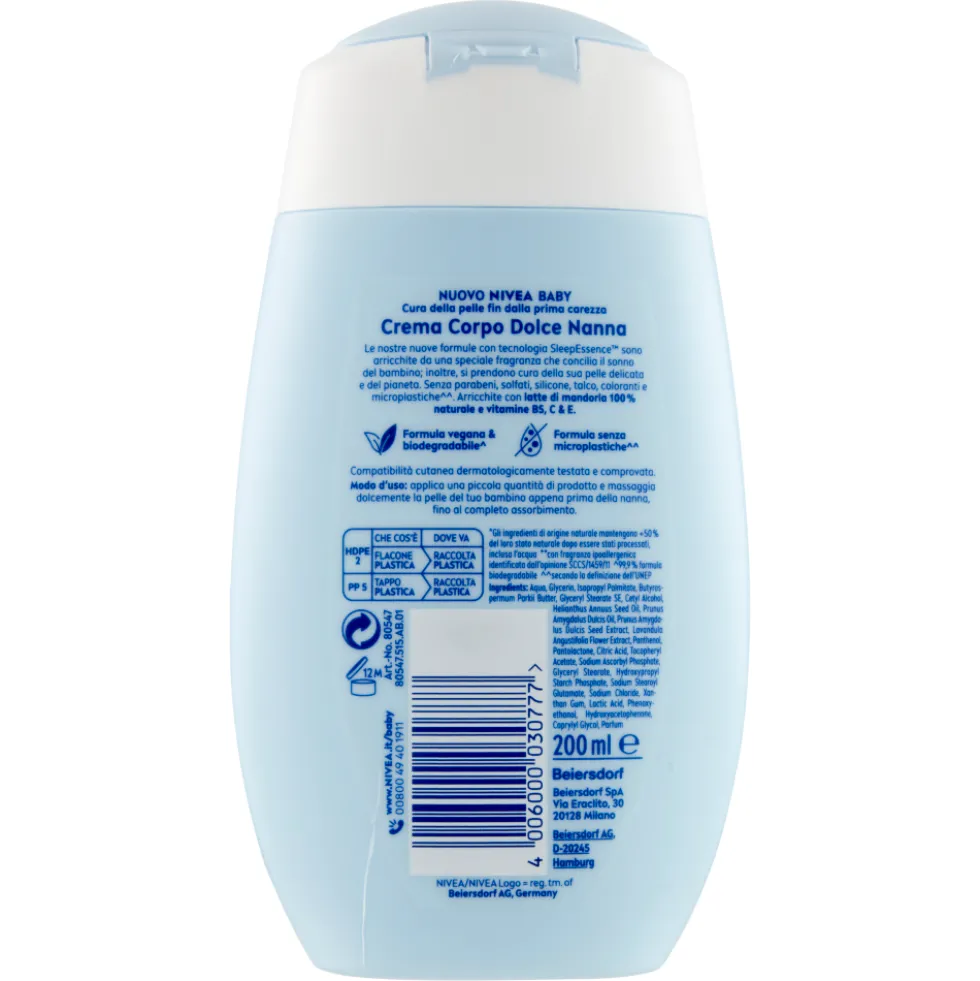 Nivea Baby Crema Corpo Dolce Nanna 200ml