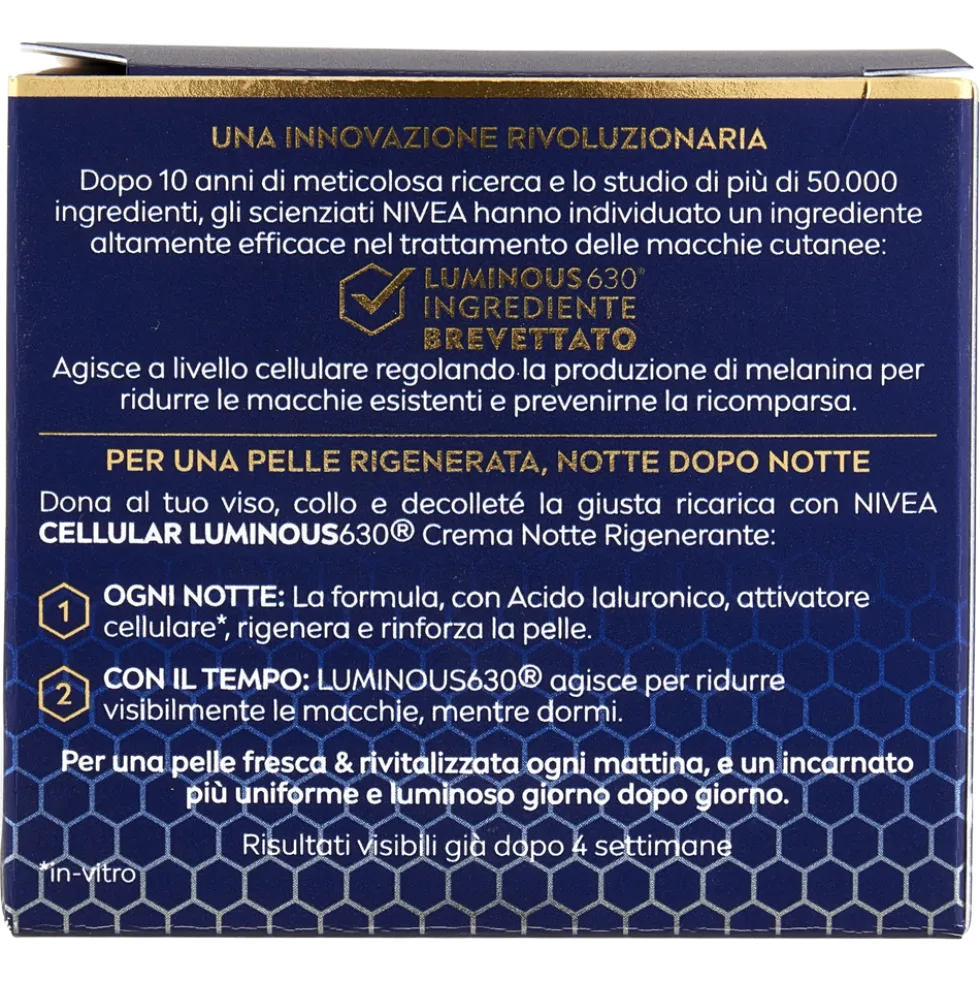 Nivea Cellular Luminous630 Anti-Macchie Crema Notte Rigenerante 50 ml