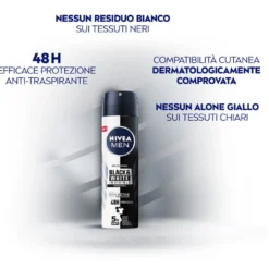Nivea Men Black & White Invisible Original Deodorante Uomo Spray 150 ml