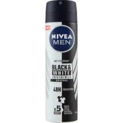 Nivea Men Black & White Invisible Original Deodorante Uomo Spray 150 ml