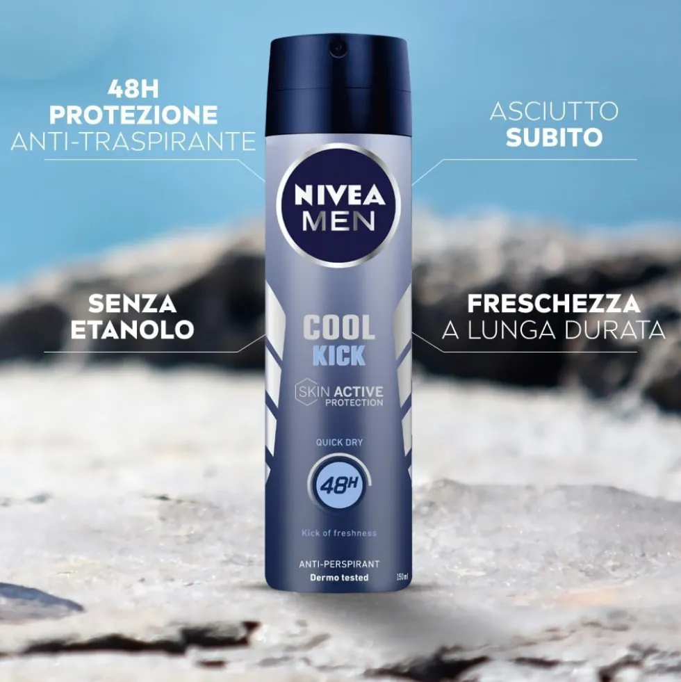 Nivea Men Cool Kick Deodorante Uomo Spray 150 ml