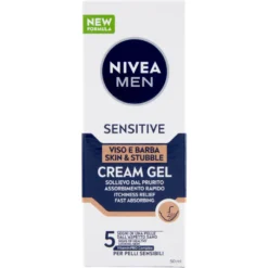Nivea Men Sensitive Cream Gel Viso e Barba 50 ml