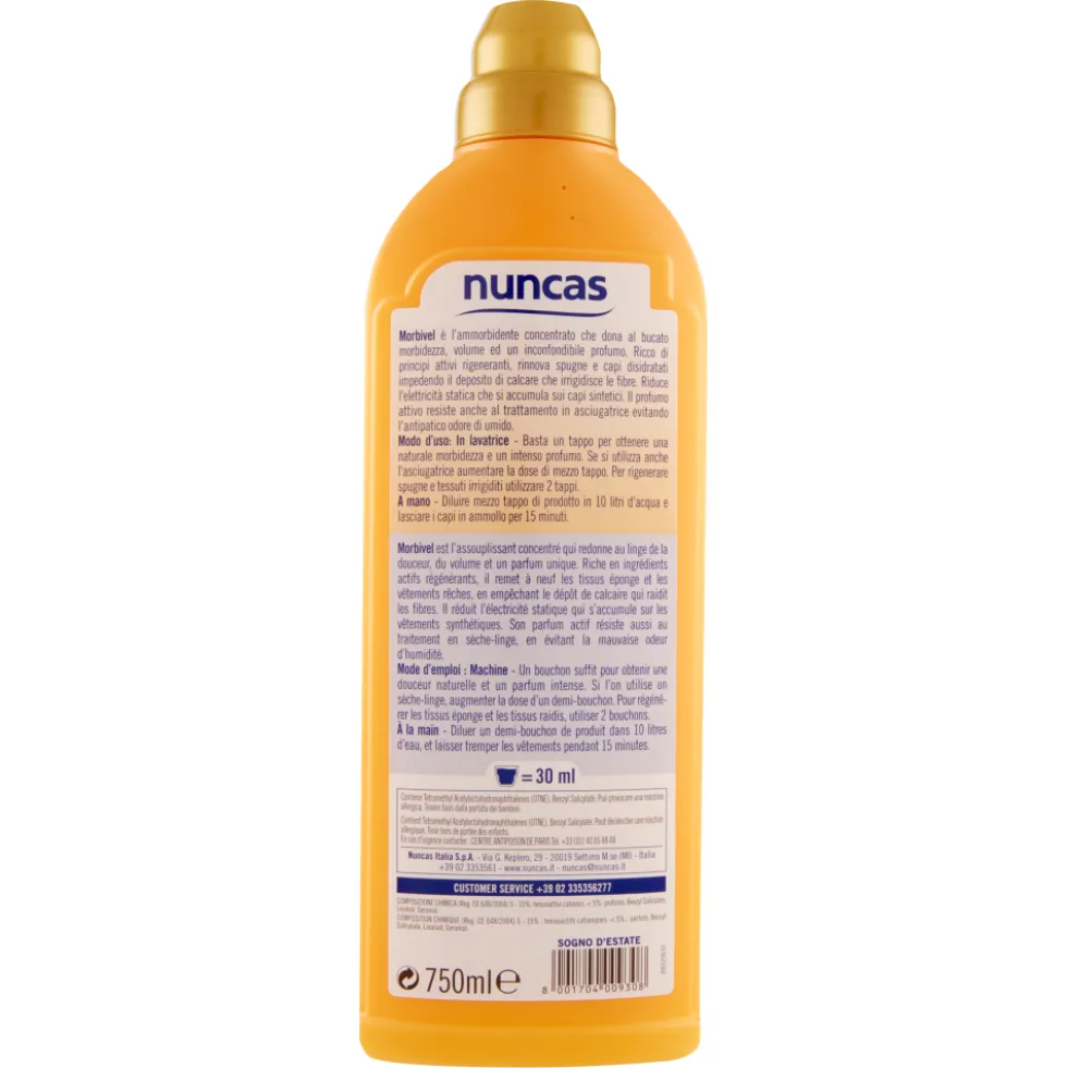 Nuncas Ammorbidente Concentrato Sogno d'Estate 750 ml