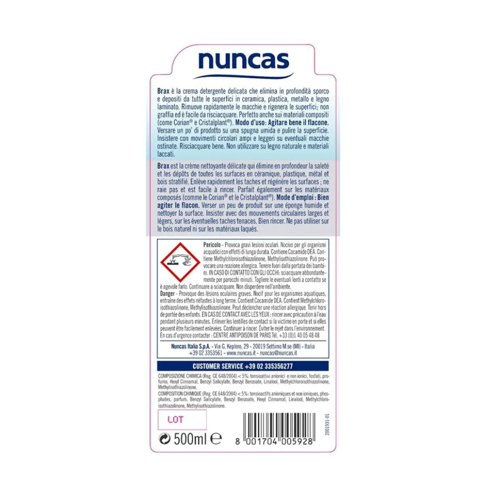 Nuncas Detergente Brax Abrasivo 500 ml
