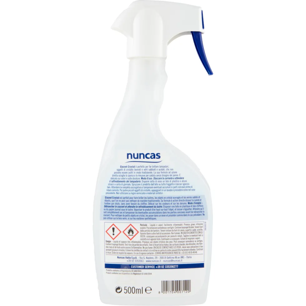 Nuncas Detergente Cristalli e Lampadari 500 ml