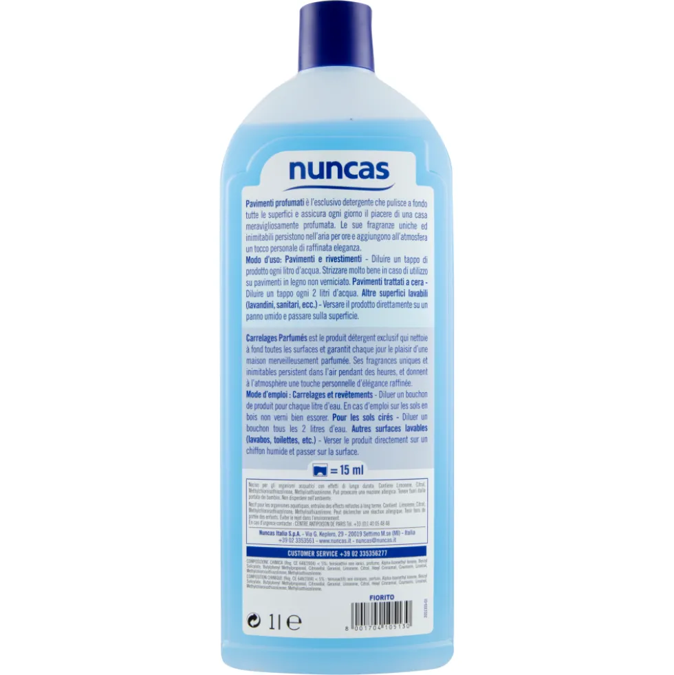 Nuncas Detergente Pavimenti Fiorito 1000 ml