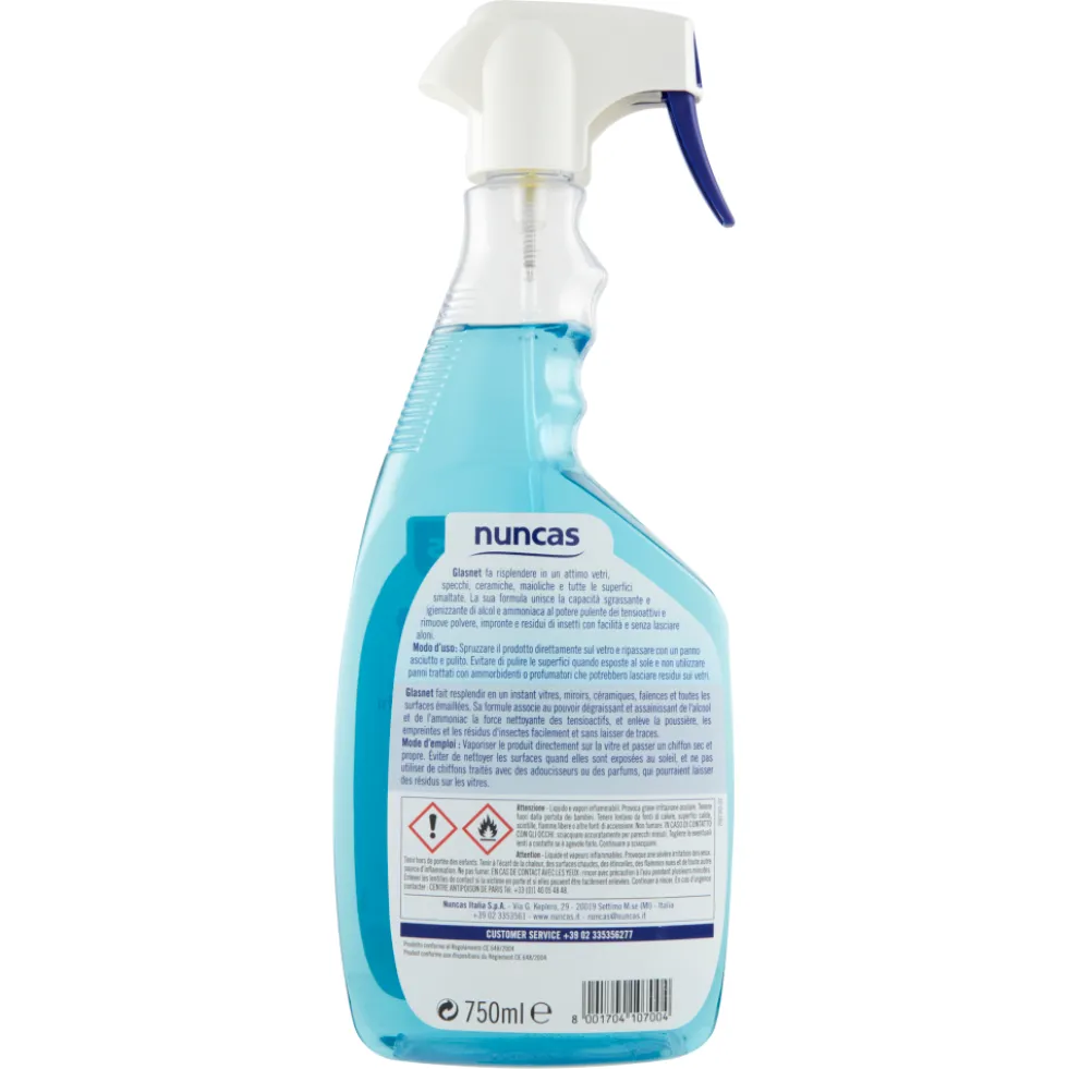 Nuncas Detergente Vetri Glasnet 750 ml