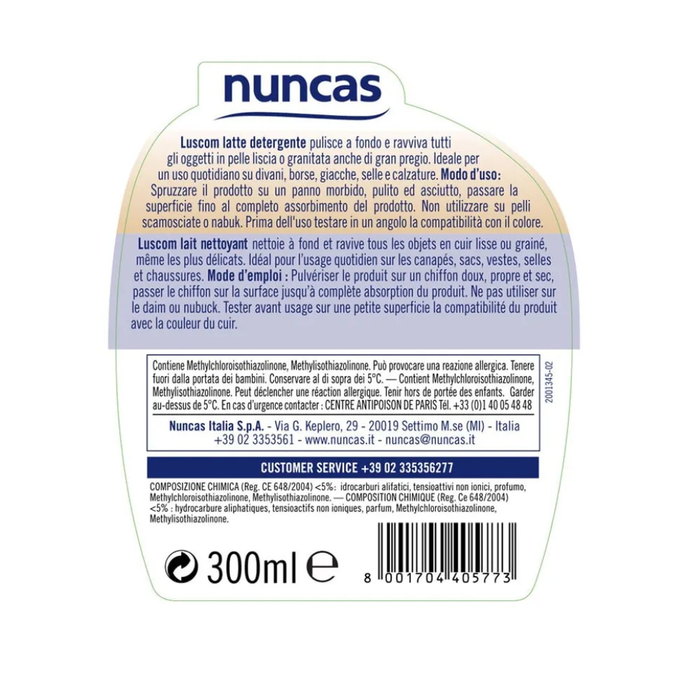 Nuncas Luscom Latte Detergente Pelle 300 ml
