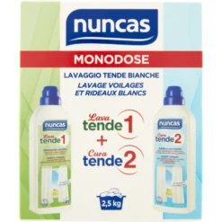 Nuncas Monodose Lavaggio Tende Bianche 175 ml + Cura tende 2150 ml