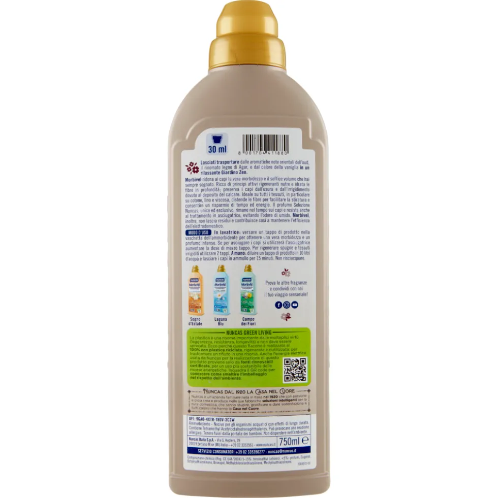 Nuncas Morbivel Ammorbidente Concentrato Giardino Zen 750 ml