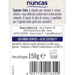 Nuncas Sapone Solido Vegetale Capi Delicati 150 g