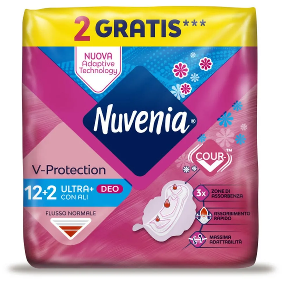Nuvenia Fresh Ultra con Ali 12 Pezzi + 2 Assorbenti