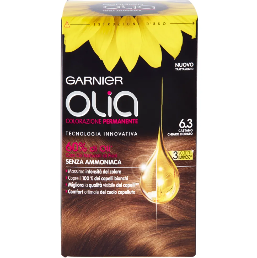 Olia Colorazione Permanente Castano Chiaro Dorato N.6.3